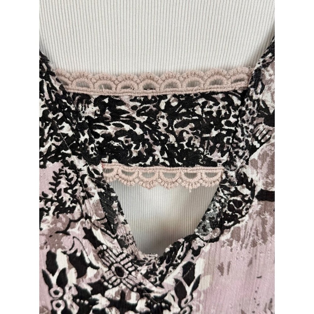 NWT Free People Crochet Lace Trim Cold Shoulder Mini Dress | Boho Coquette Fairy - Picture 10 of 16